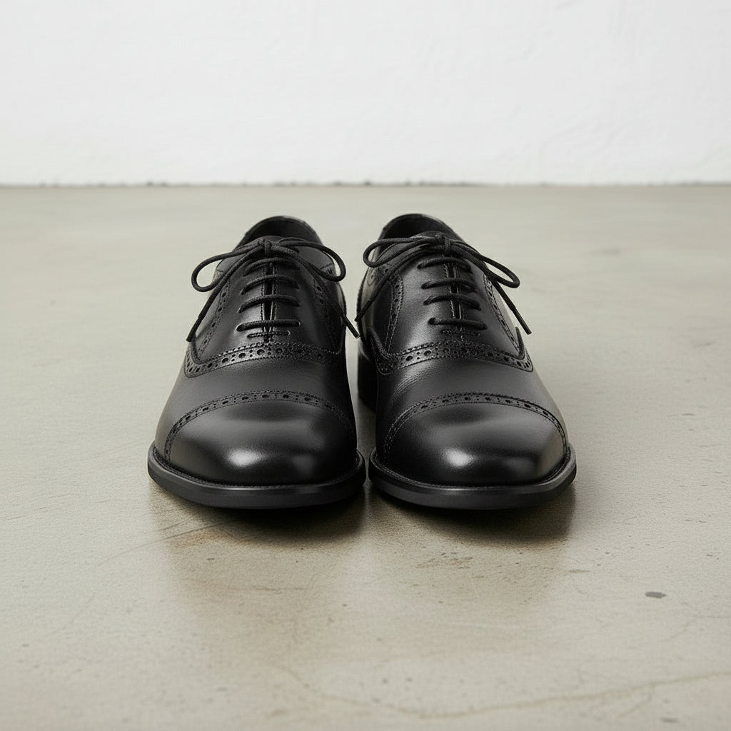 Handmade Men's Full Grain Leather Brogue Formal Dress Shoes