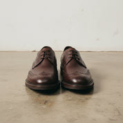 Handmade Men's Black & Brown Leather Wingtip Dress Shoes