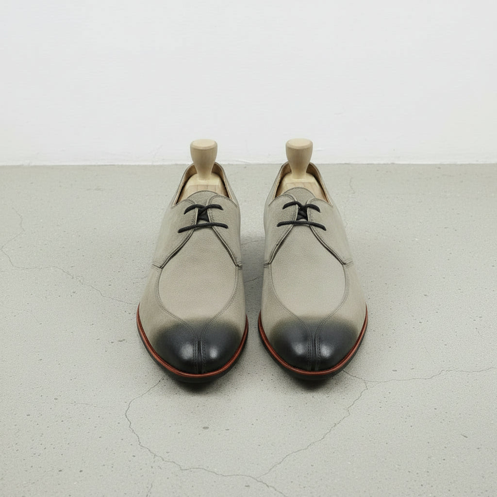 Handcrafted Two-tone Wingtip Suede Dress Shoes
