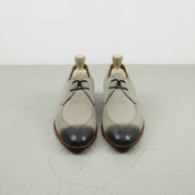 Handcrafted Two-tone Wingtip Suede Dress Shoes