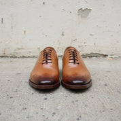 Men Tan Oxford Brogue Formal Dress Shoes, Tan Leather Formal Shoes