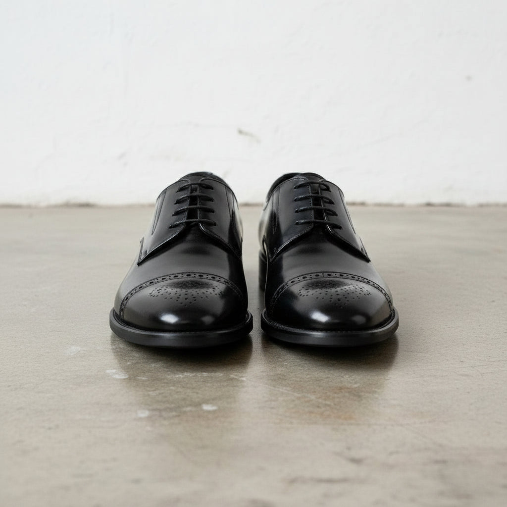 Men's Handmade Brogue Dress Shoes in Full Grain Leather