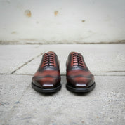 Handmade Men Wingtip Dark Burgundy Formal Shoes, Wing Tip Dress Shoes