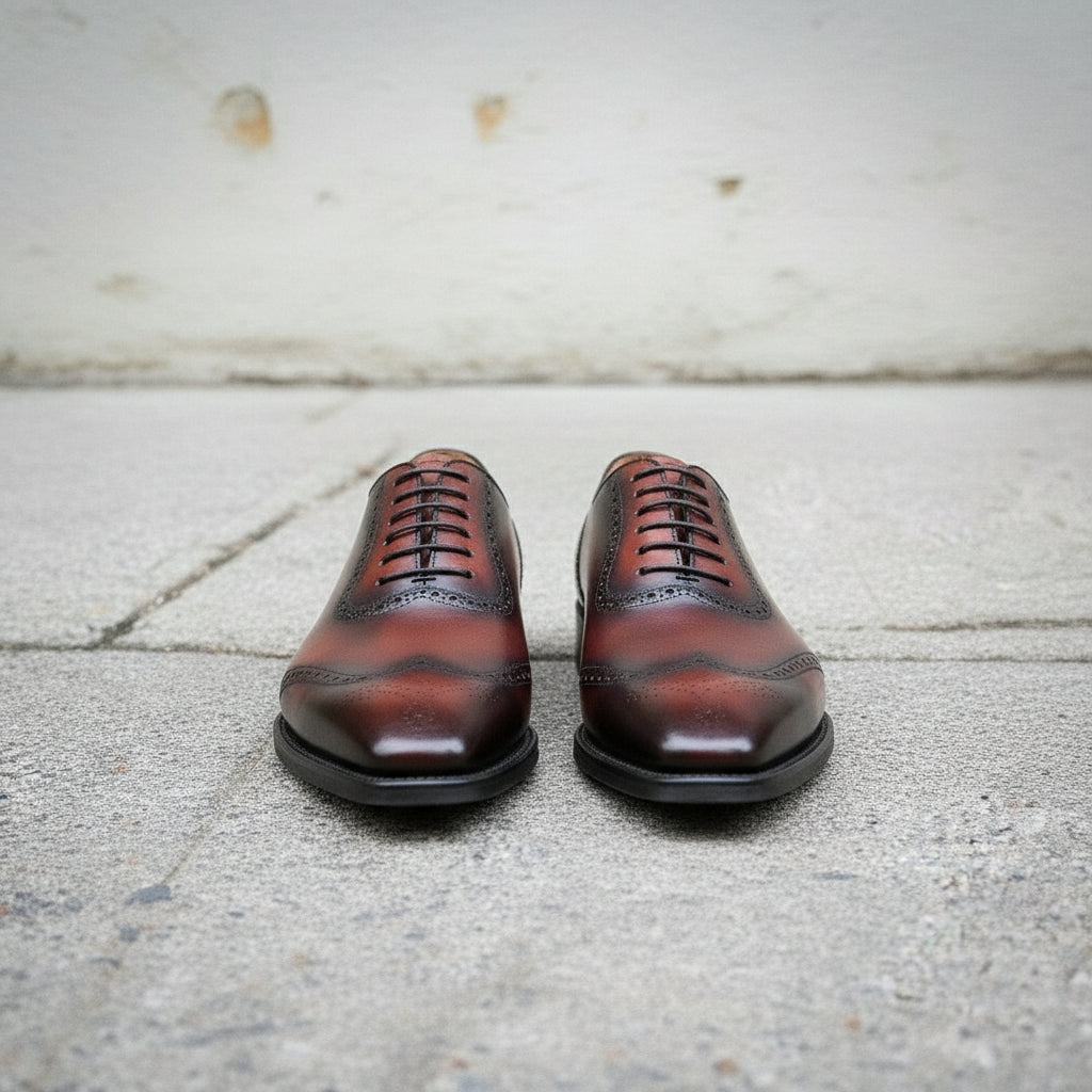 Handmade Men Wingtip Dark Burgundy Formal Shoes, Wing Tip Dress Shoes –  Rebels Market