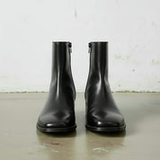 Men's High Ankle Black Zipper Fashion Boots