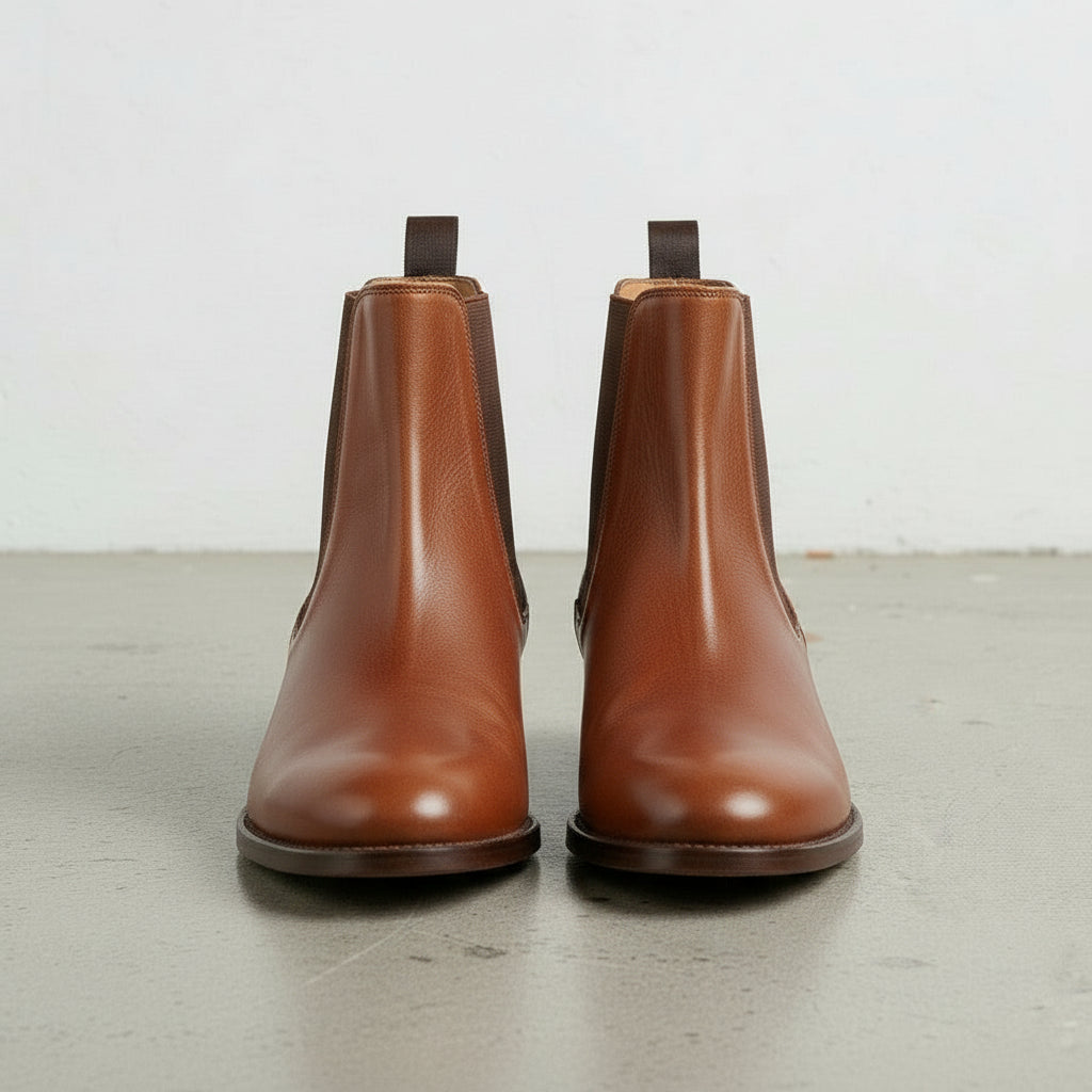Women’s Handmade Brown Leather Ankle Chelsea Boots