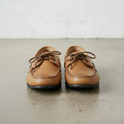 Men's Tan Apron-Toe Leather Boat Shoes — Lumsden