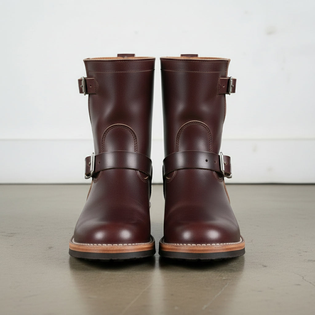 Men's Brown Full-Grain Leather Rider Boots