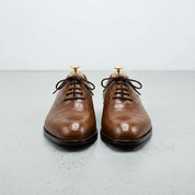 Handcrafted Men's Brown Alligator Leather Oxford Shoes