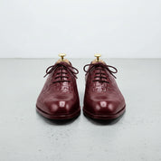 Handcrafted Men's Burgundy Alligator Leather Oxford Shoes