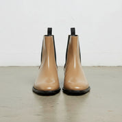 Unisex Tan Leather High Ankle Chelsea Boots