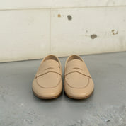 Handcrafted Men's Tan Leather Moccasin Loafers