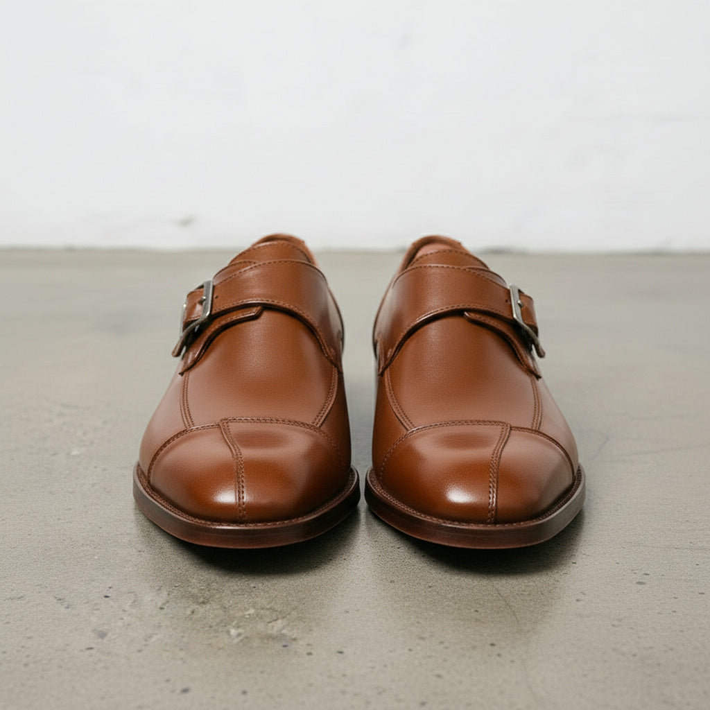 Men's Brown Leather Monks