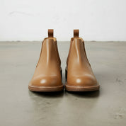 Men's Tan Pebbled Leather Chelsea Boots