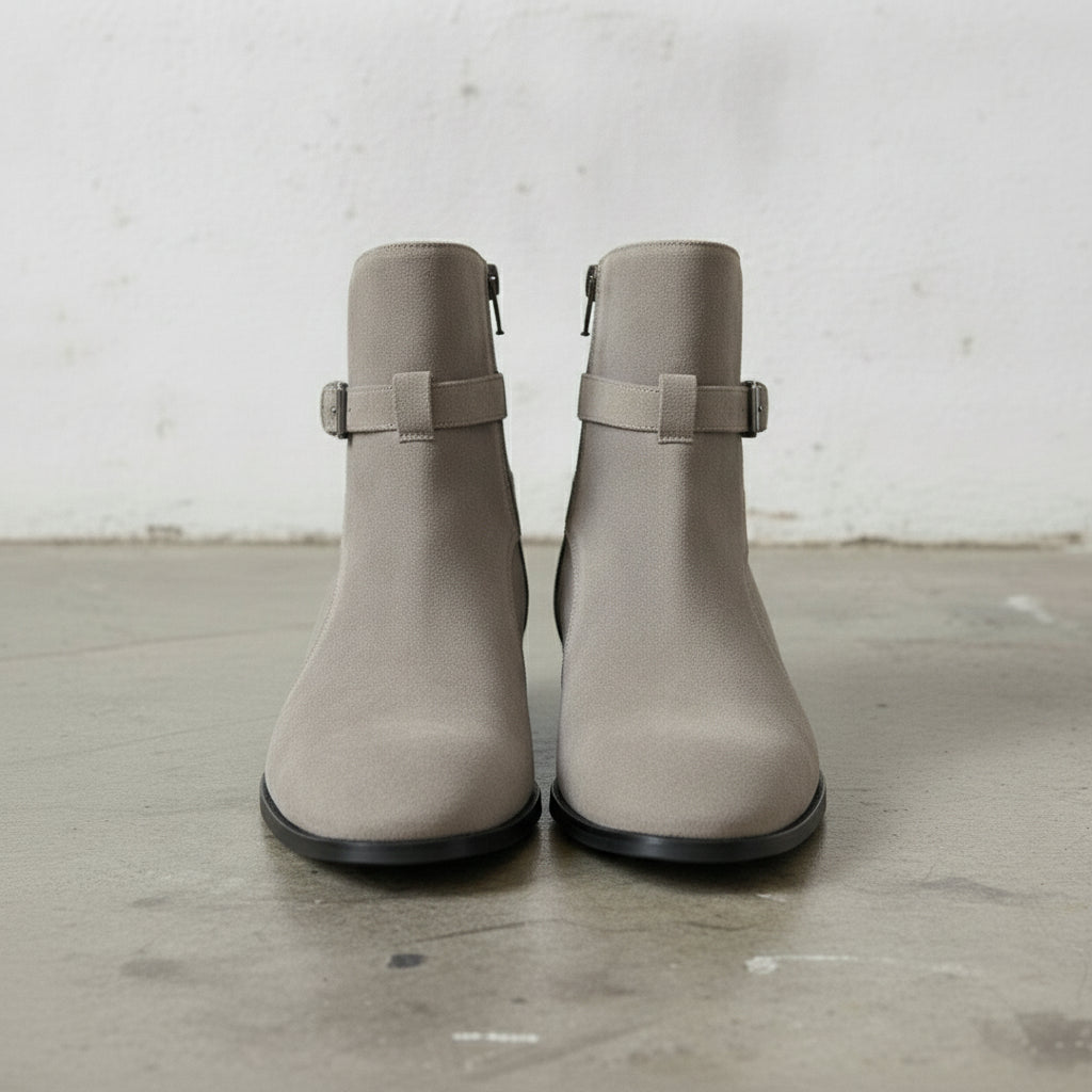 Men's Light Gray Suede Jodhpur Boots