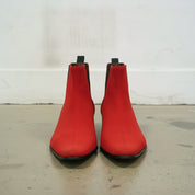 Men's Red Suede Chelsea Boots