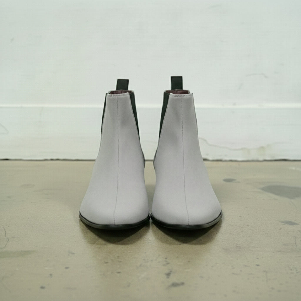 Men's Light Gray Suede Chelsea Boots
