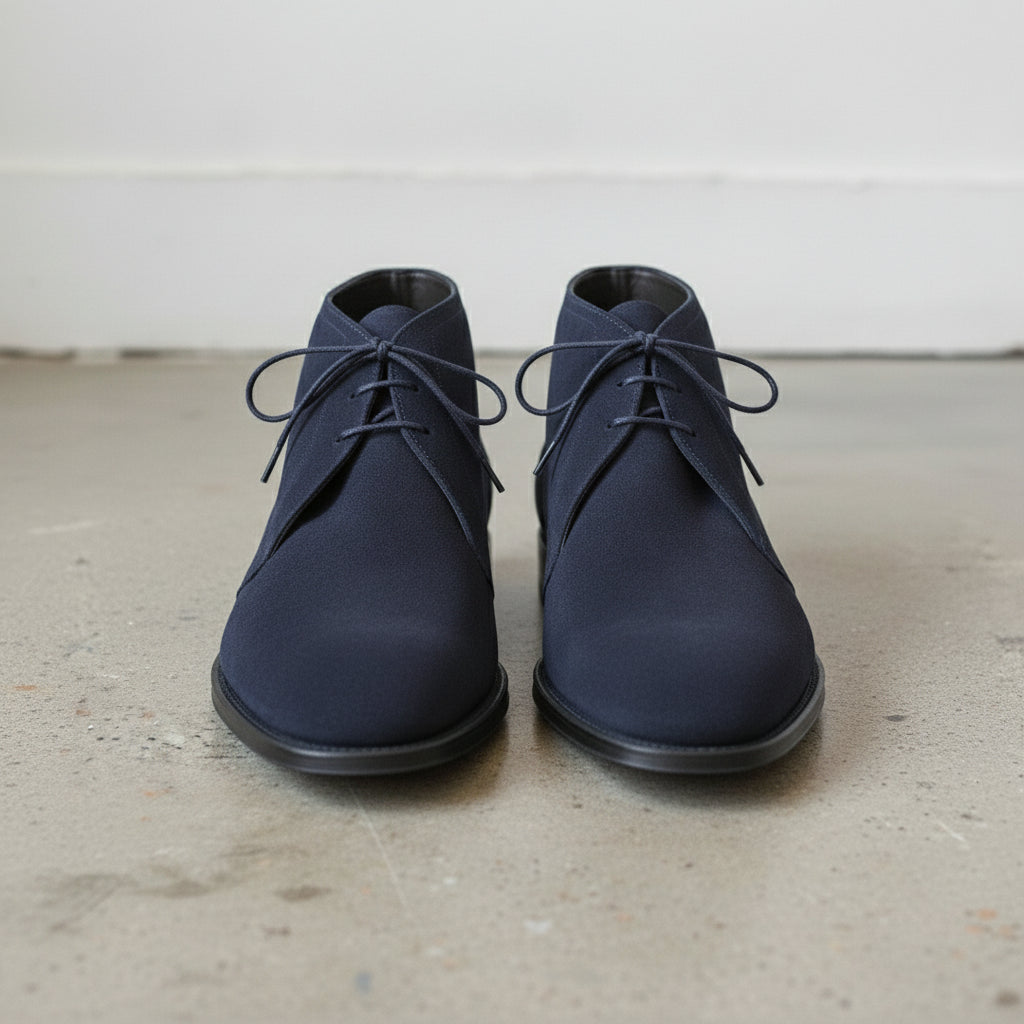 Men's Navy Blue Suede Chukka Boots