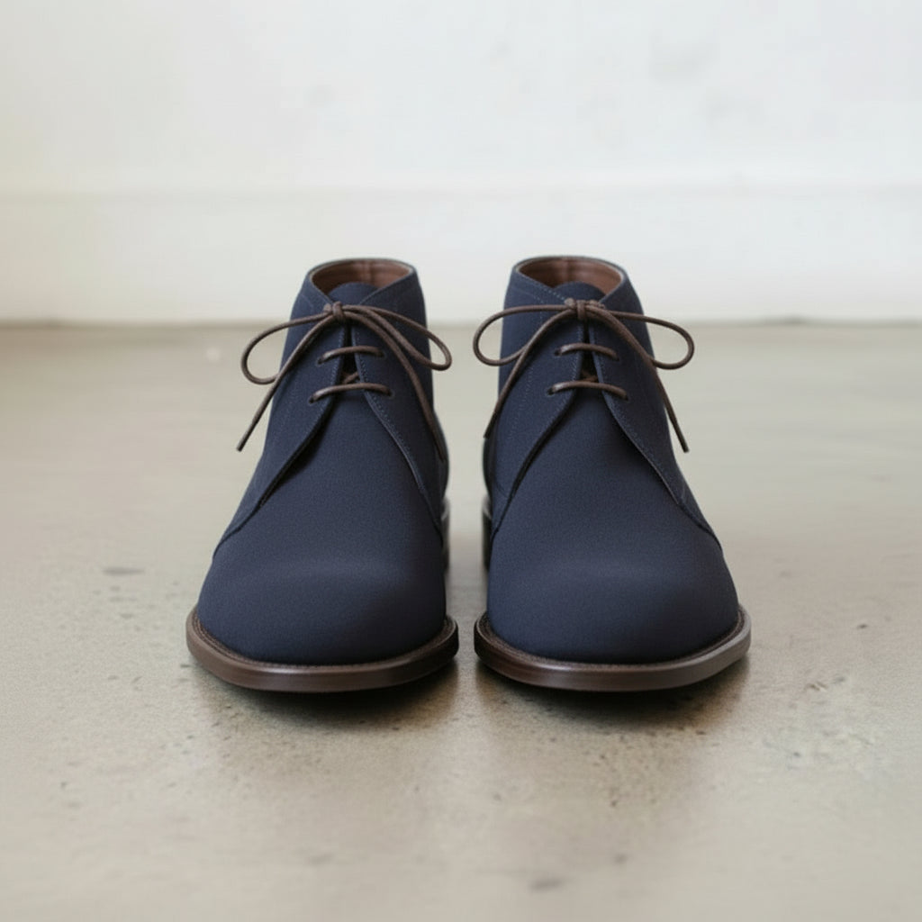 Men's Navy Blue Suede Chukka Boots