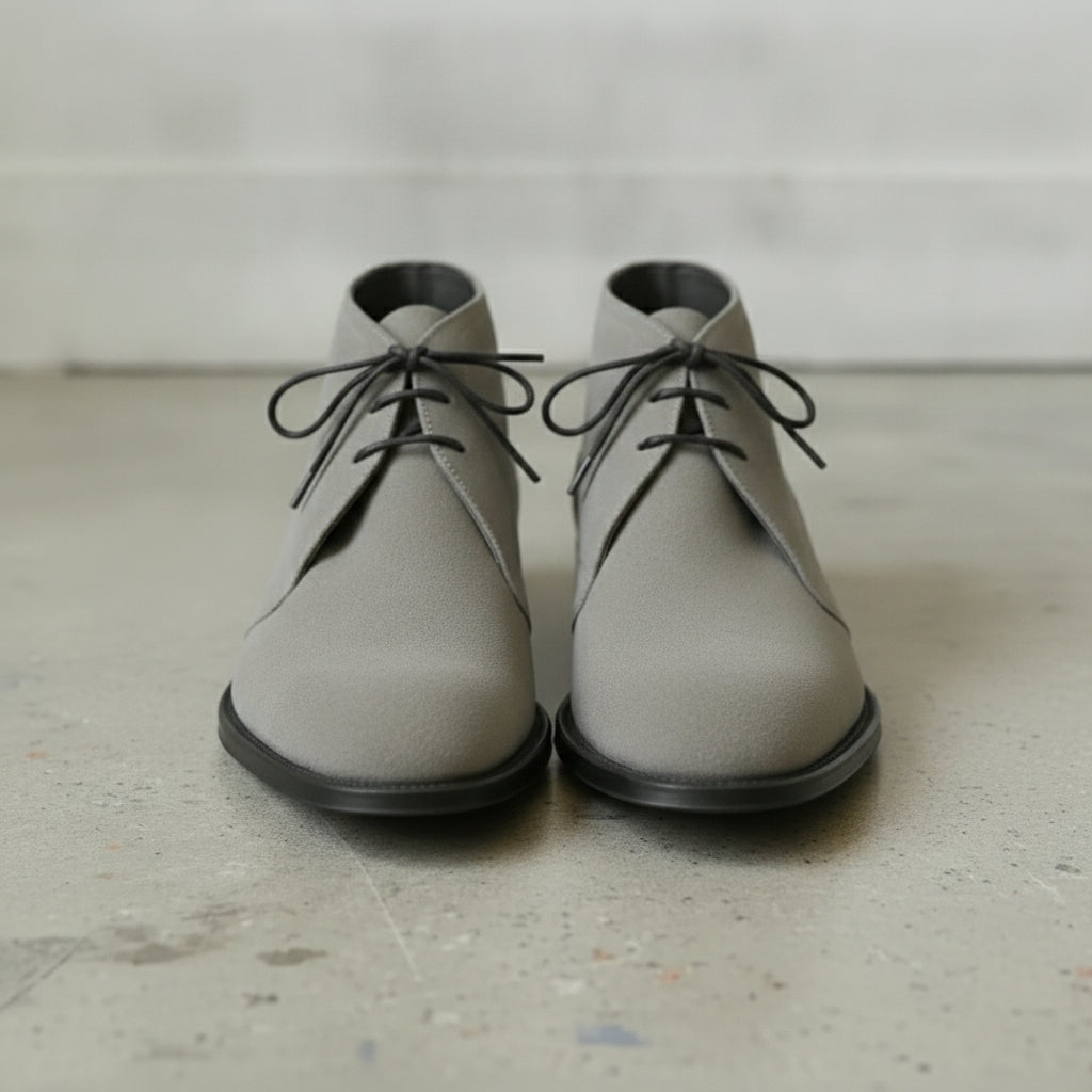 Men's Light Gray Suede Chukka Boots