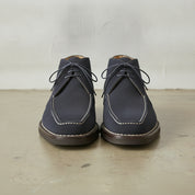 Men's Navy Blue Apron-Toe Suede Chukka Boots