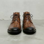 Men's Brown Spotted Leather Chukka Boots