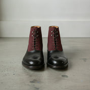 Men's Black Cap-Toe Leather Oxford Boots — Adlard