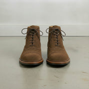 Men's Dark Brown Cap-Toe Suede Ankle Boots — Coldstream
