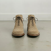 Men's Dark Tan Cap-Toe Suede Ankle Boots — Coldstream