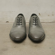 Men's Olive Gray Cap-Toe Leather Oxfords — Abberline