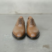 Handmade Men's Tan Alligator Texture Oxford Shoes — Copley