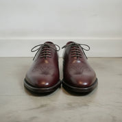 Men's Burgundy Brogue Leather Oxfords — Chadburn