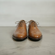 Men's Tan Brogue Leather Oxfords — Chadburn