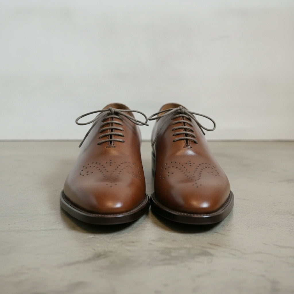 Men's Brown Brogue Leather Oxfords — Chadburn — Chadburn