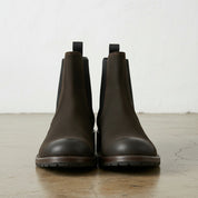 front-view - Men's Chelsea Boots, Suede Chelsea Boots, Dark Brown Chelsea Boots, Casual Chelsea Boots