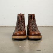 front-view - Men's Work Boots, Full-Grain Leather Ankle Boots, Durable Lace-Up Boots