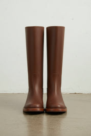front-view - Women's Handmade Brown Classic Riding Leather Boots