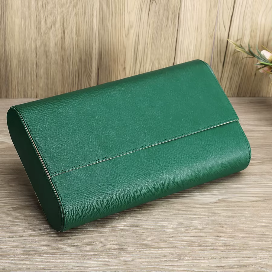 Genuine Leather 8 Slots Watch Roll Travel Case