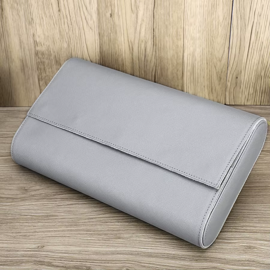 Genuine Leather 8 Slots Watch Roll Travel Case