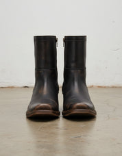 Genuine Leather Side Zipper Men's Western Boots - front-view