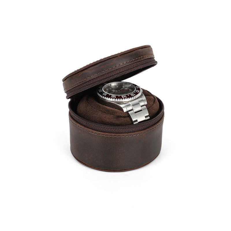 Genuine Leather Vintage Single Watch Box Case