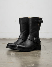 Genuine Leather Women's Ankle Boots - Comfort and Durable Moto Boots - angle-view-showing-depth