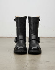 Genuine Leather Women's Ankle Boots - Comfort and Durable Moto Boots - front-view