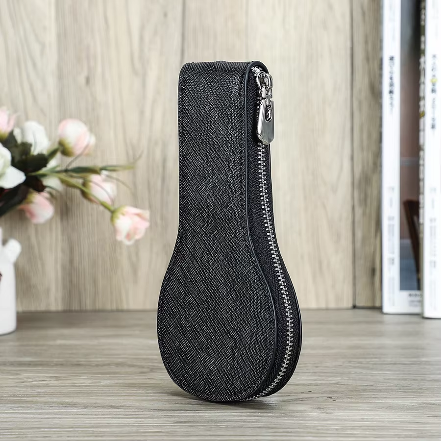 Genuine Leather Zipper Watch Pocket Organizer