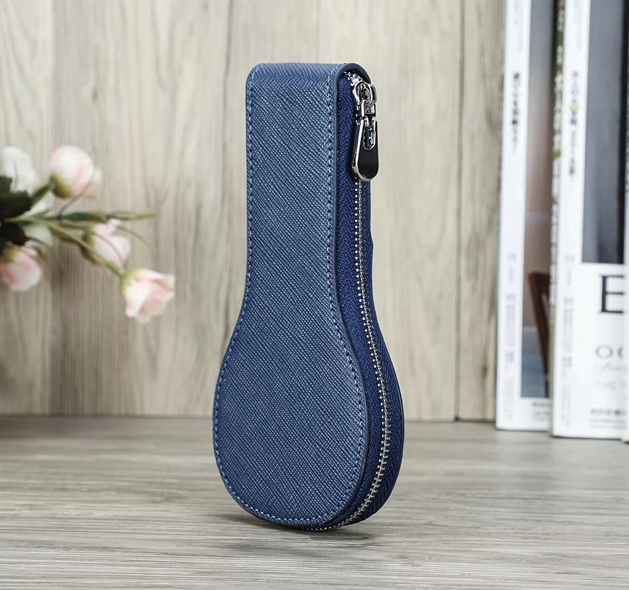 Genuine Leather Zipper Watch Pocket Organizer