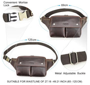 Men's Multi-Zipper Waist Pack Bag - Waist Pack for Outdoor Adventures