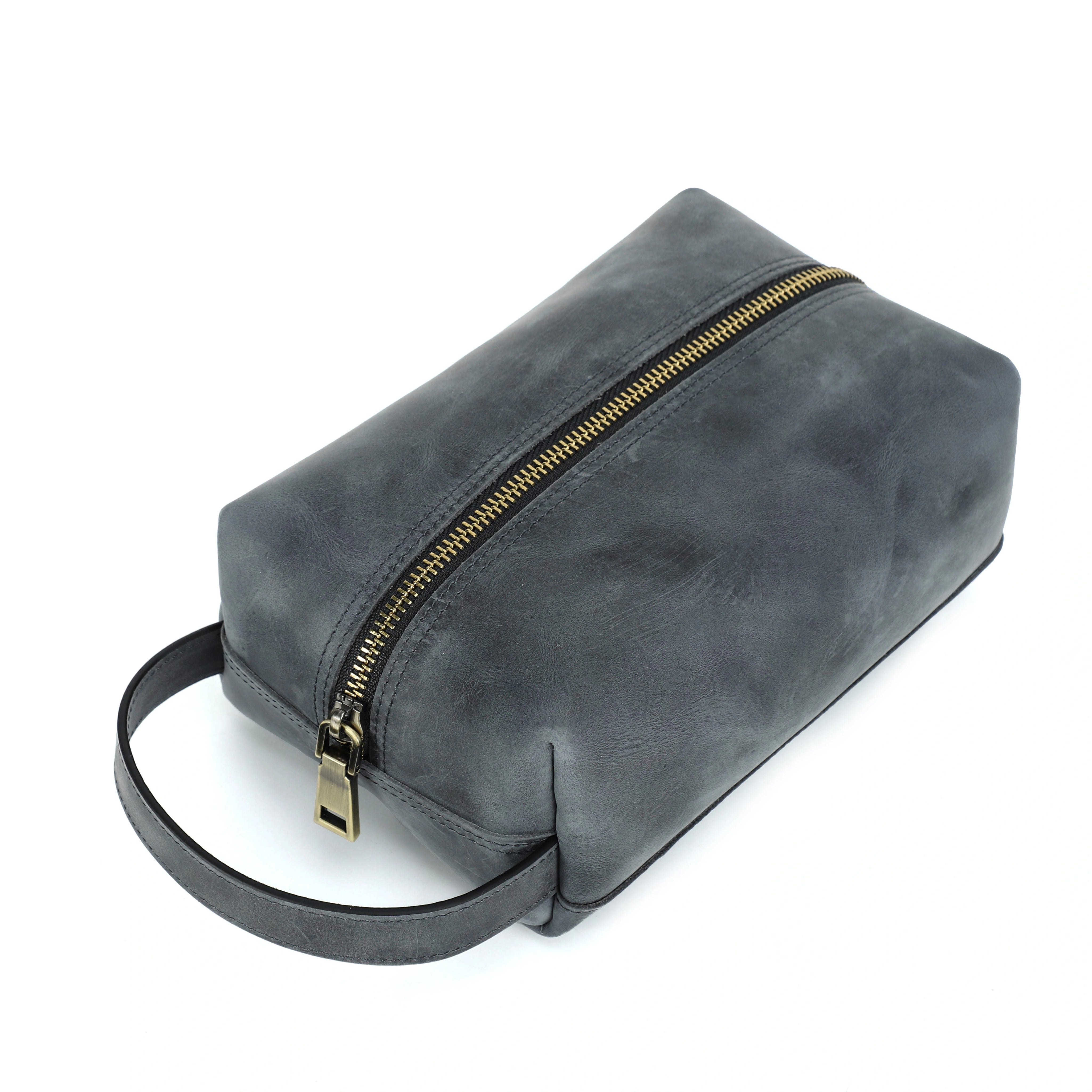 Green Leather Toiletry Bag — Ilkley
