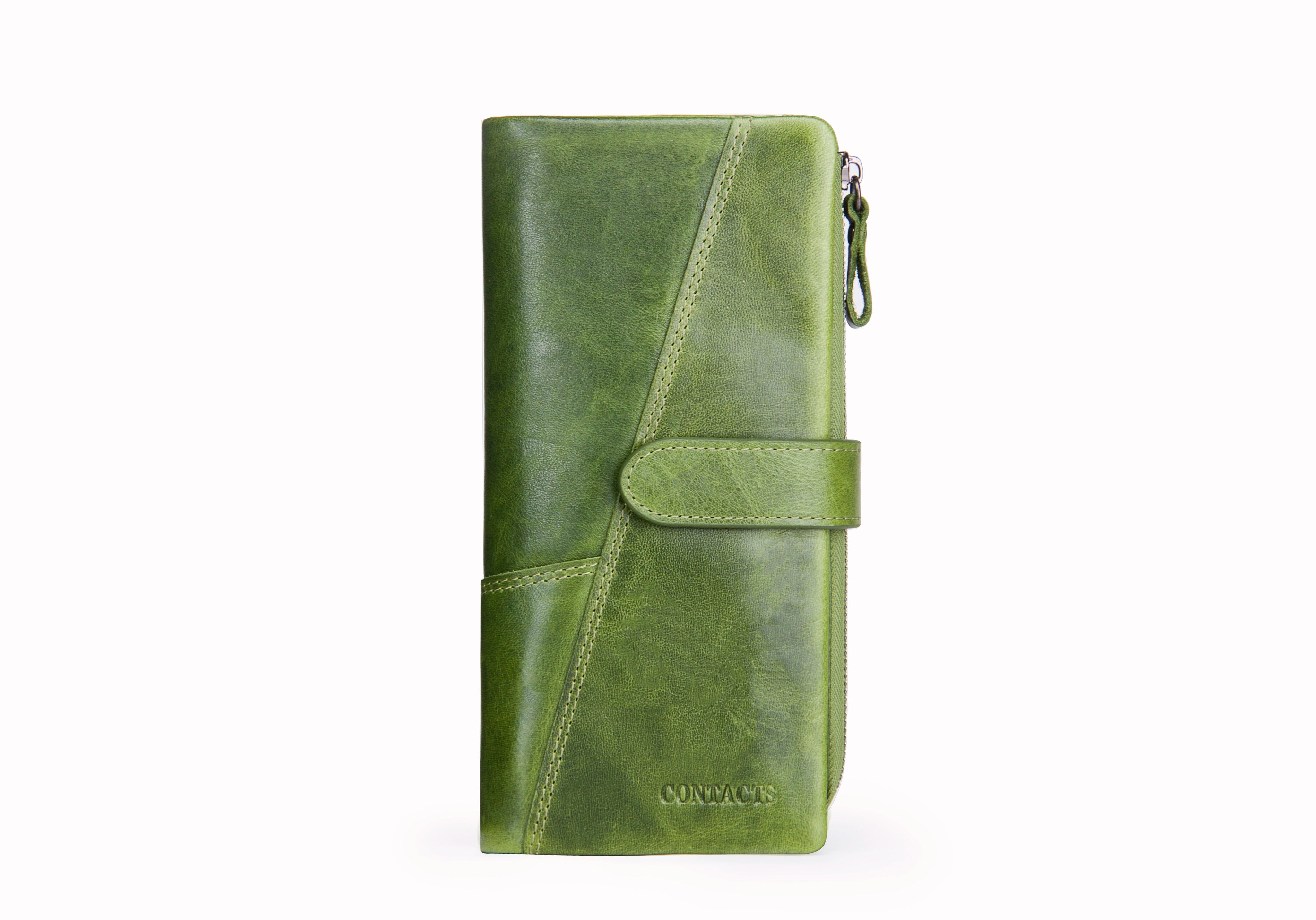 Genuine Leather Long Clutch Card & Coin Slots Wallet