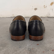 Handcrafted Men's Black Leather Moccasin Loafers — Finsbury
