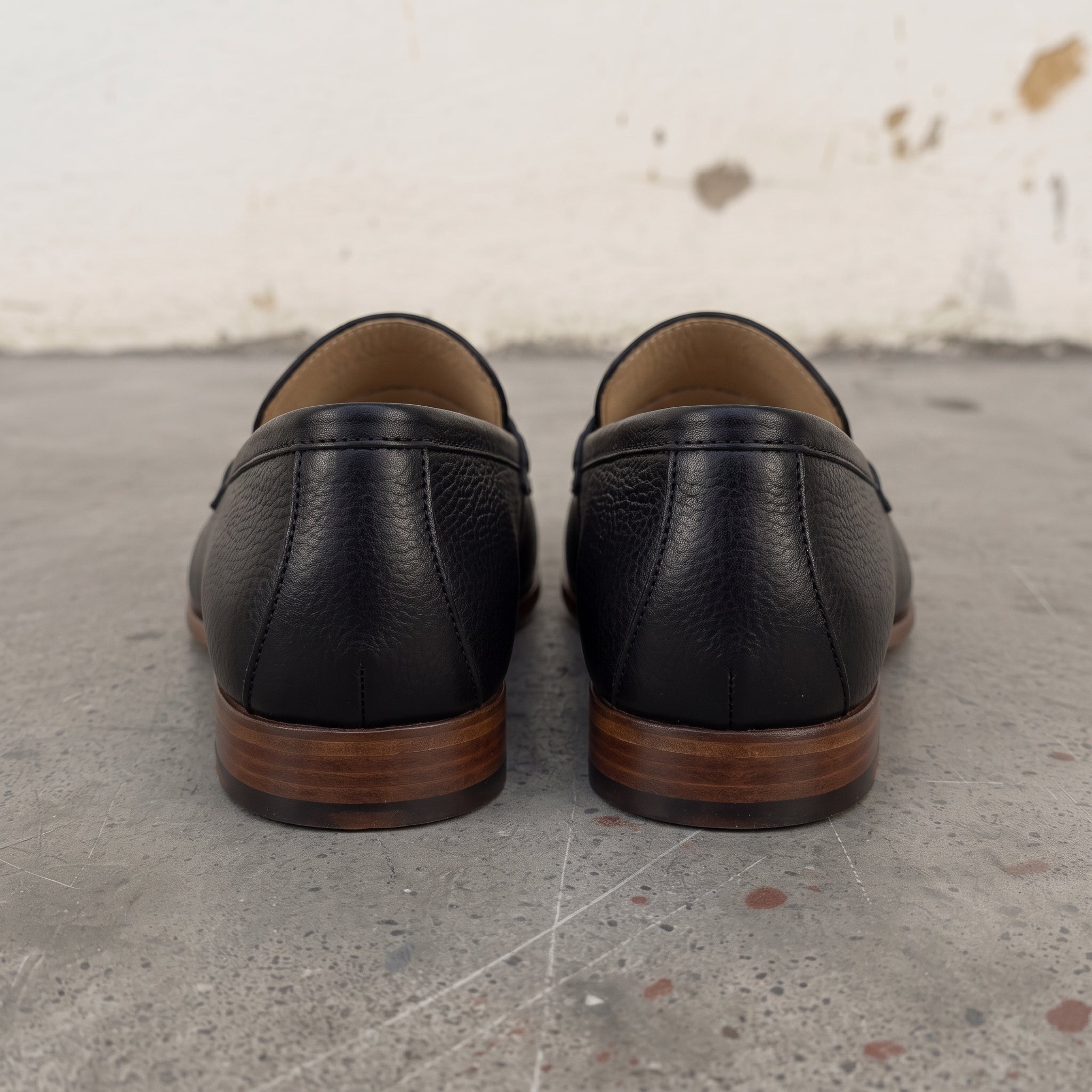 Handcrafted Men's Black Leather Moccasin Loafers — Finsbury